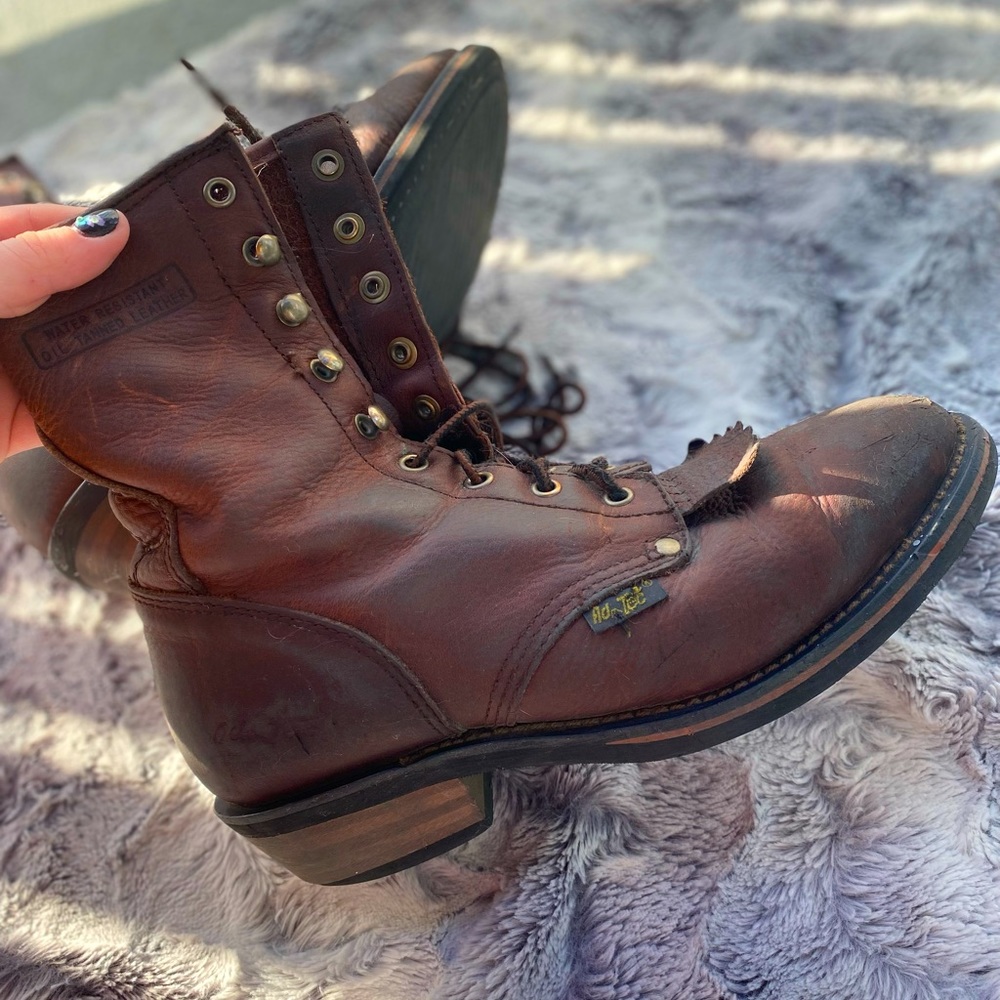 AdTec Full Grain Leather Packer Boots